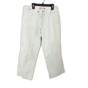 Vintage Y2K Old Navy Women’s Capri Wide Leg Pants 6 Low Ride Cotton Baby Blue